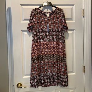 Artisan NY Geometric Stretch Dress 1X